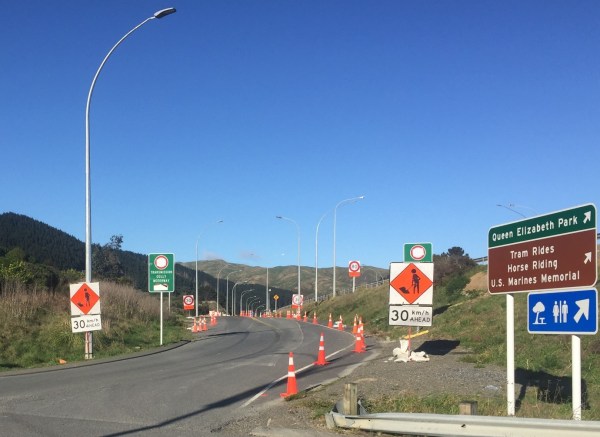 One ramp to State Highway at McKays Crossing